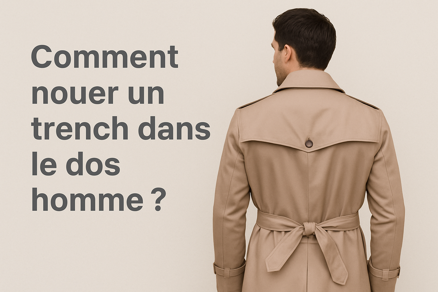 Comment nouer un trench dans le dos homme ?