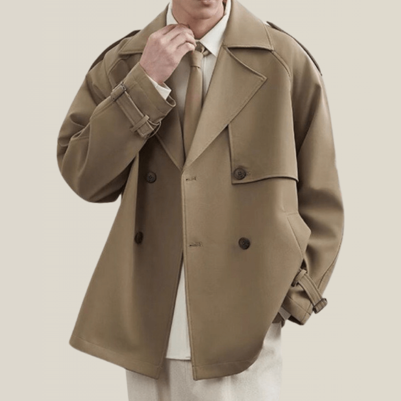 Caban Trench Court Homme