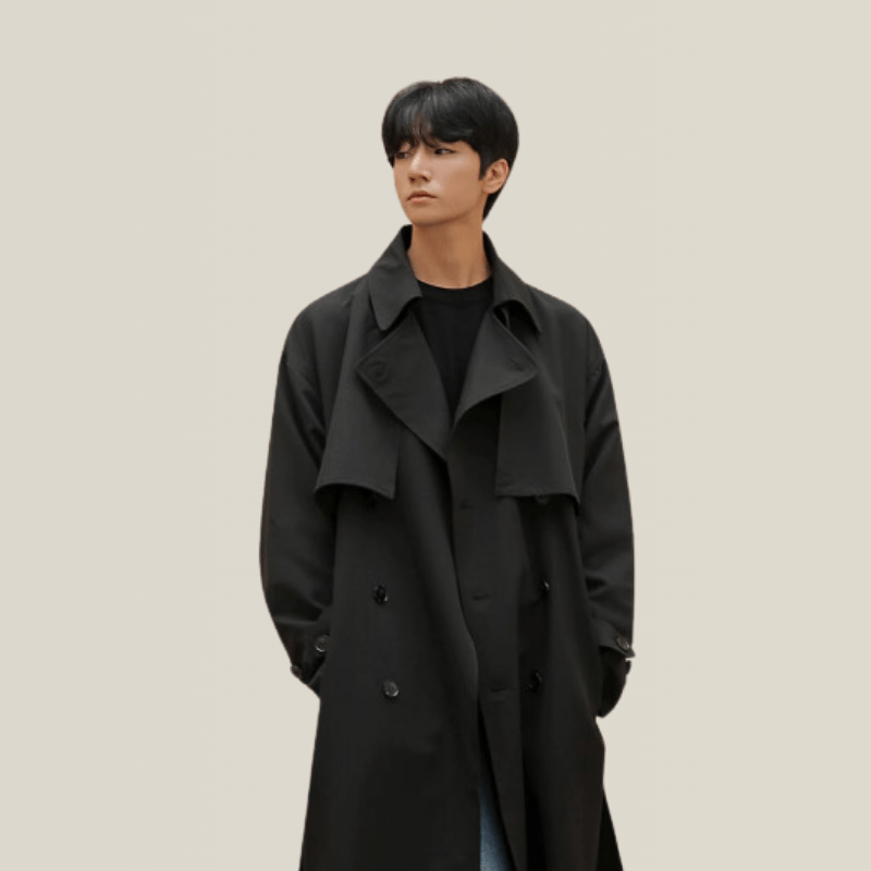 Long Manteau Trench Homme