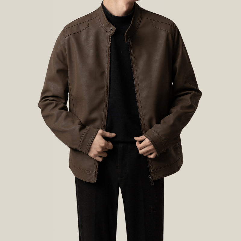 Manteau Trench Cuir Homme