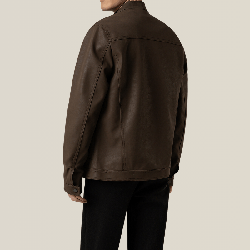 Manteau Trench Cuir Homme