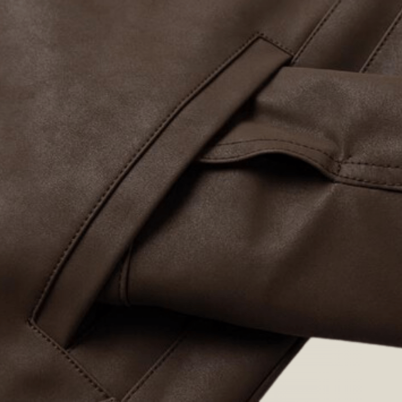 Manteau Trench Cuir Homme