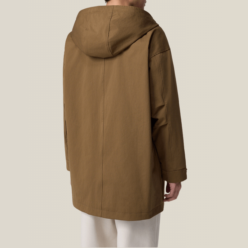 Manteau Trench Noir Capuche Homme
