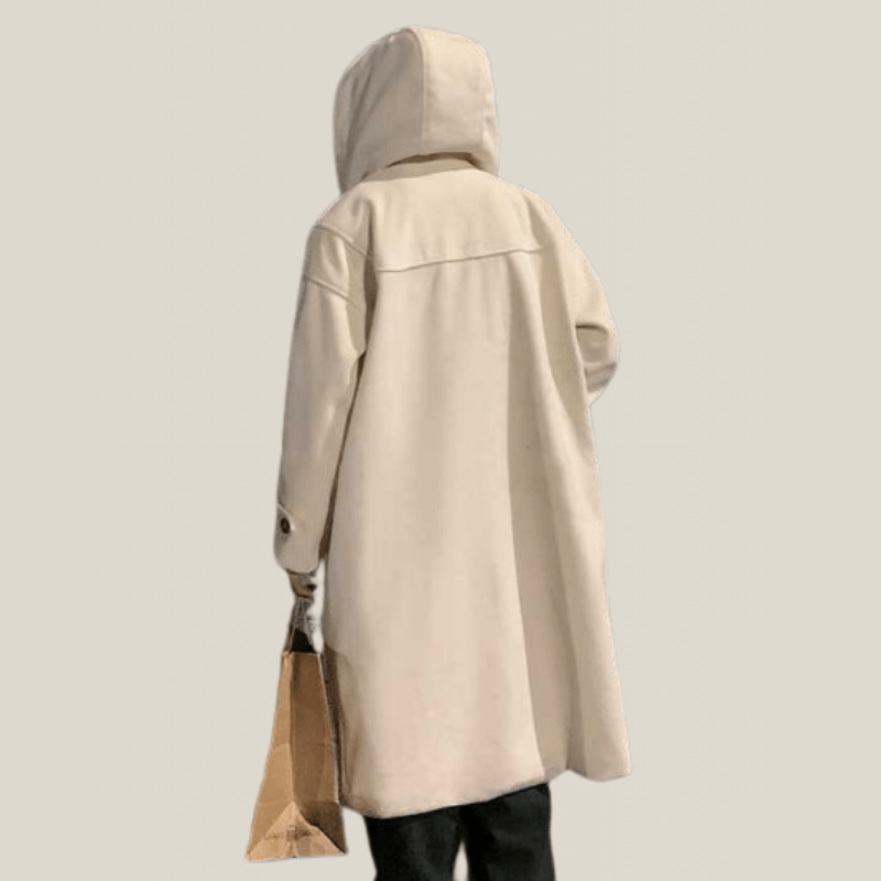 Trench Beige Homme À Capuche