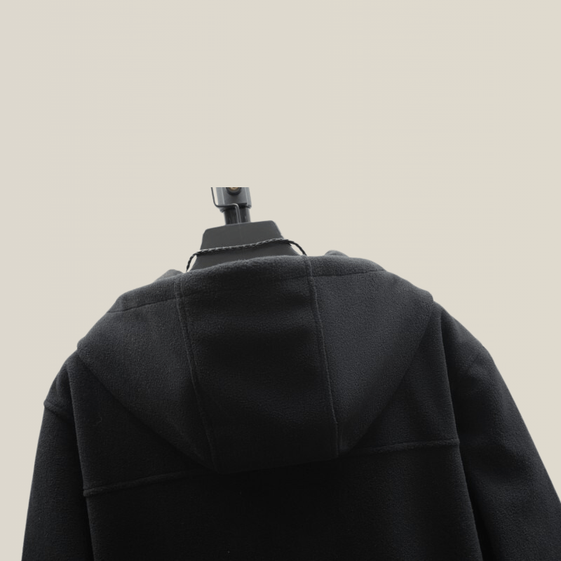 Trench Coat À Capuche Homme Noir
