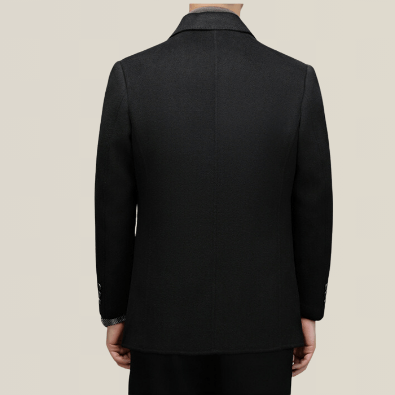 Trench Coat Droit Homme Noir