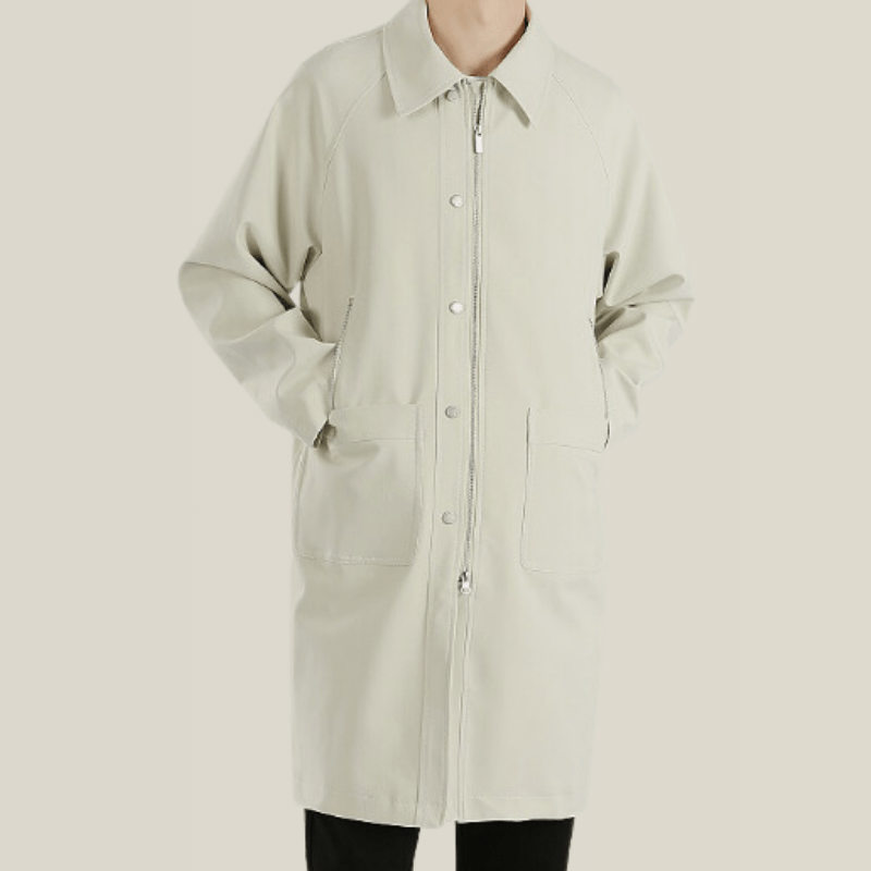 Trench Coat Homme Beige Léger