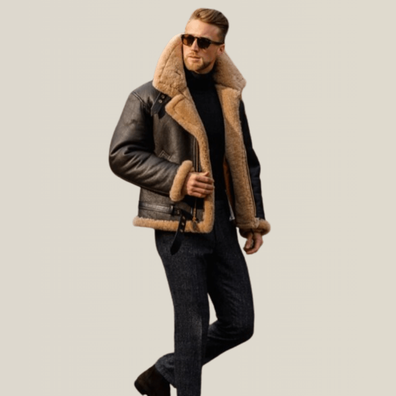 Trench Cuir Avec Fourrure Homme