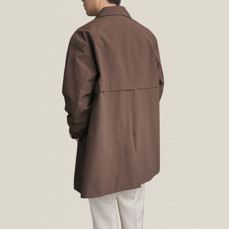 Trench En Laine Homme Beige