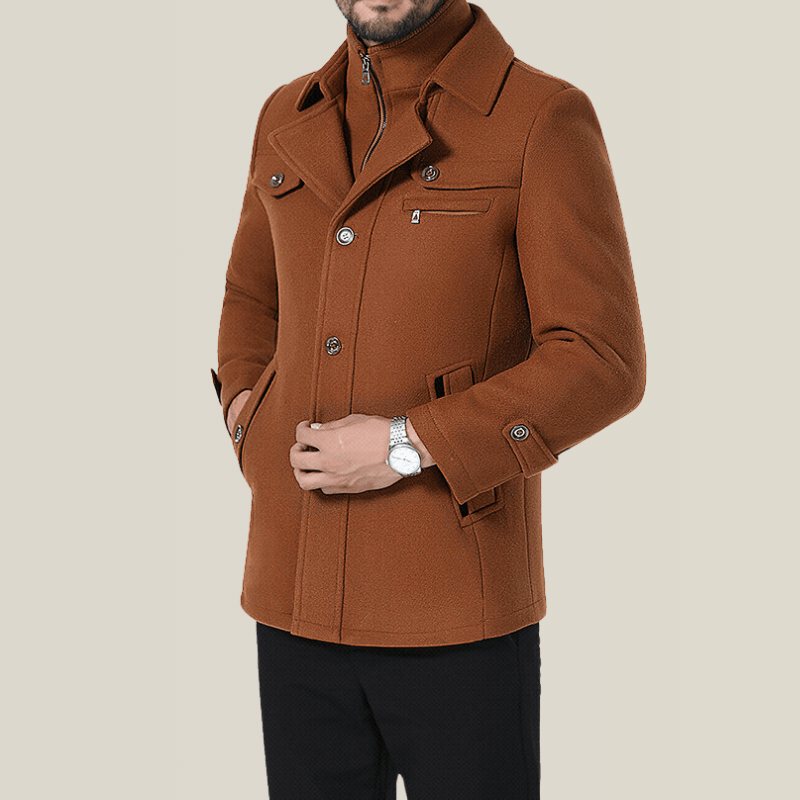 Trench Homme Col Laine