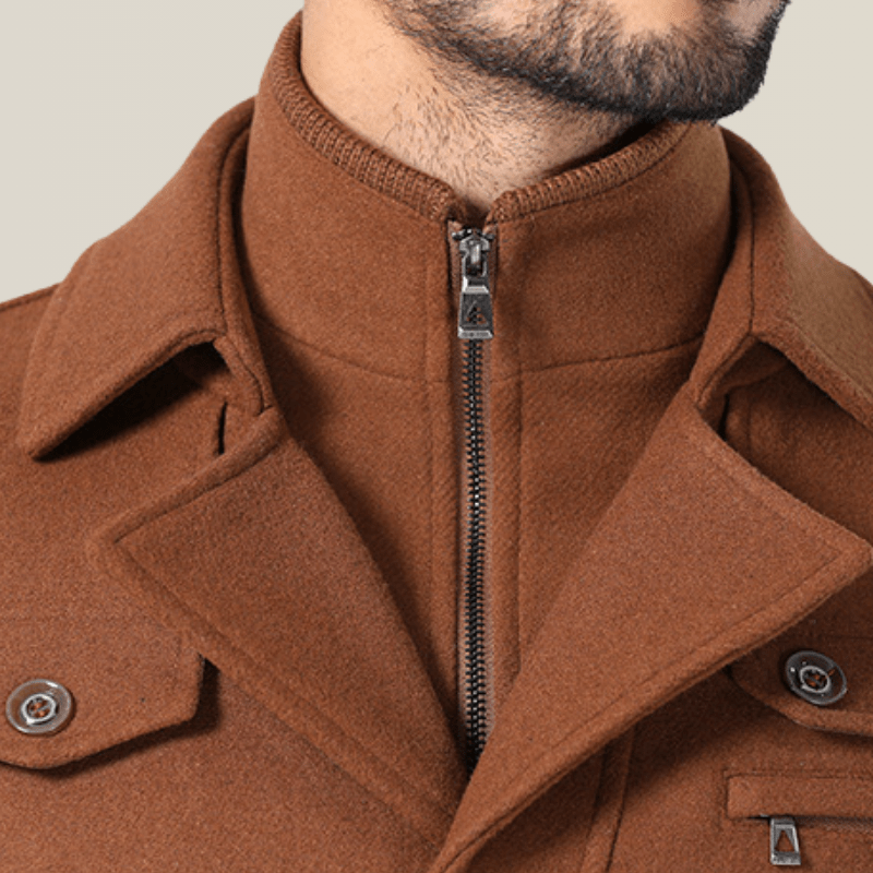 Trench Homme Col Laine