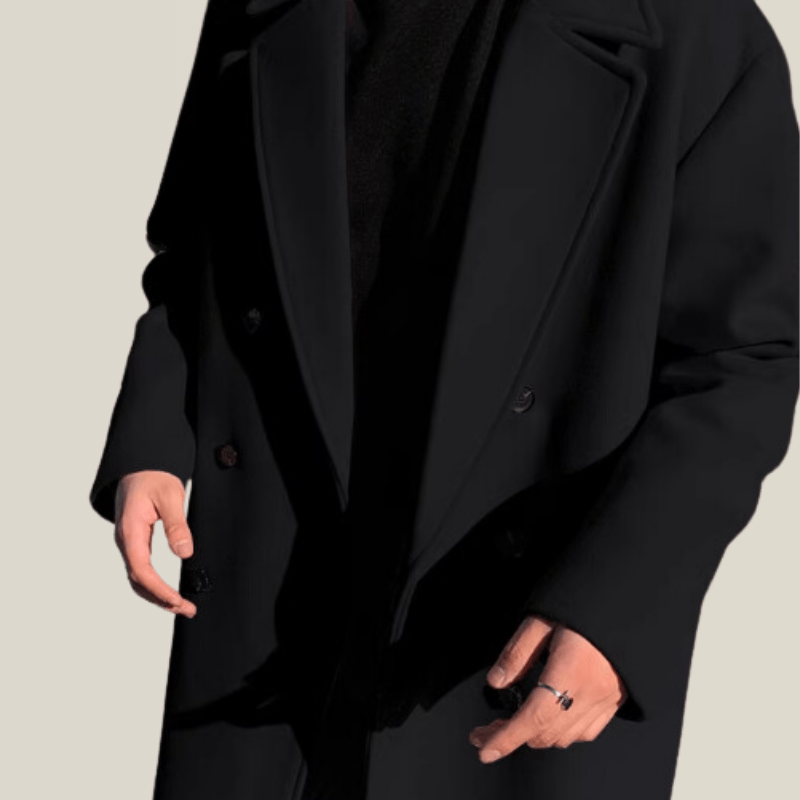Trench Long Noir Homme