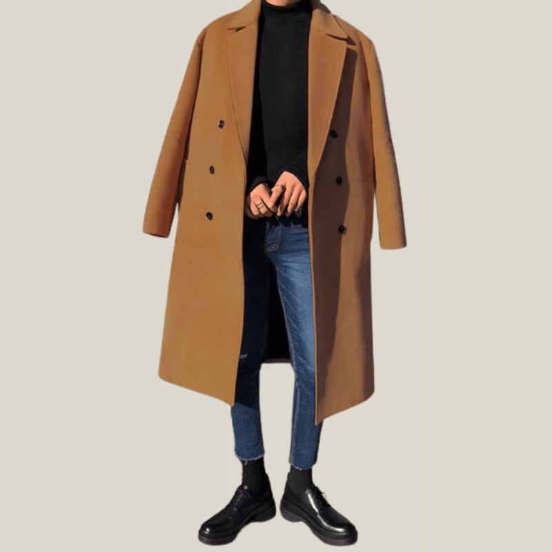 Trench Long Noir Homme